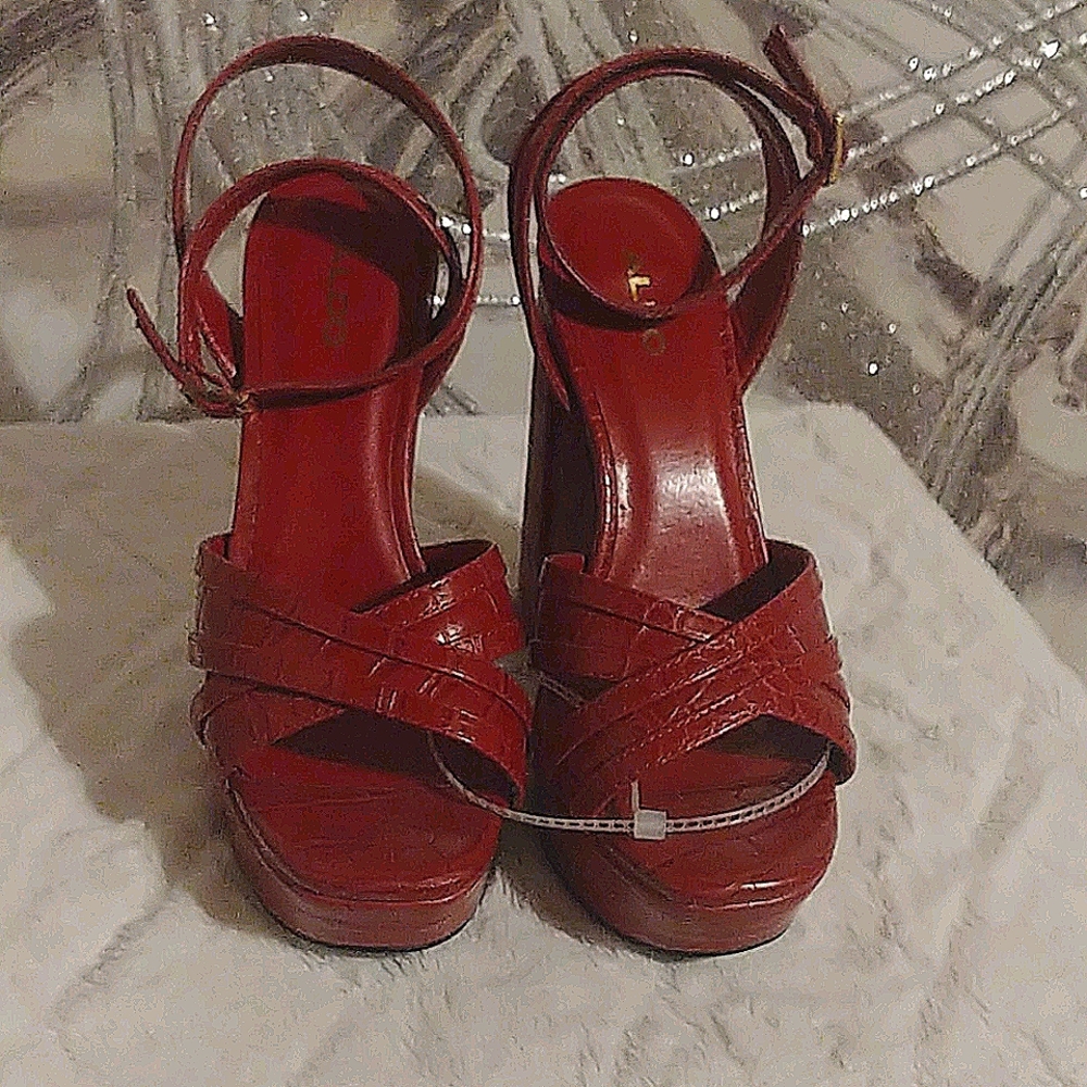 Aldo Red Women Sandals
